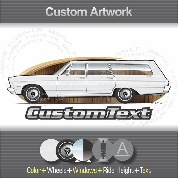 Custom 1965 65 Plymouth Fury I II III 2 4 door sedan hardtop convertible station wagon art for T-Shirt Hoodie Sticker Mug Long Sleeve Sweatshirt Crewneck Tank Top Print Magnet