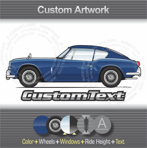 Custom 1966 1967 1968 1969 1970 1971 1972 1973 66 67 68 69 70 71 72 73 Triumph GT6 Mark I II III Fastback Art for T-Shirt Hoodie Sticker Mug Long Sleeve Sweatshirt Print magnet Hat