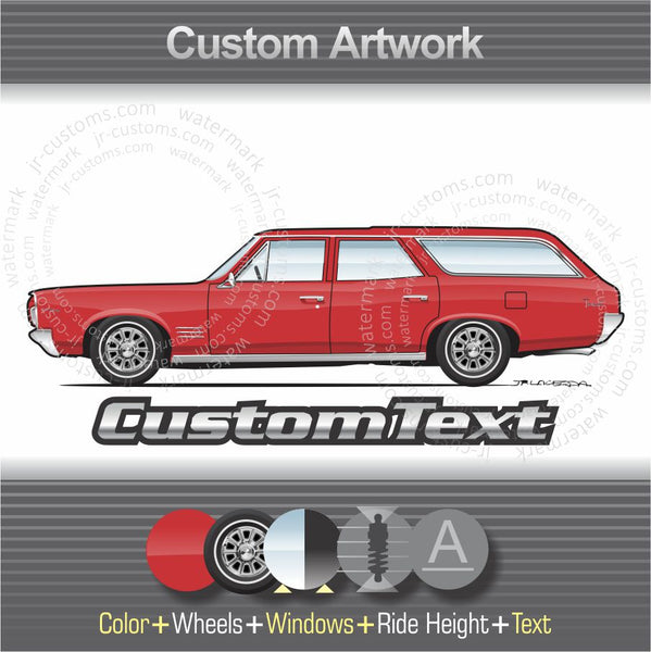 Custom 1964 1965 1967 1967 64 65 66 67 Pontiac Tempest Lemans GTO Hardtop coupe 2 4 door sedan convertible station wagon sports 326 OHC 6 Art for T-Shirt Hoodie Sticker Mug Long Sleeve Crewneck Sweatshirt Print magnet