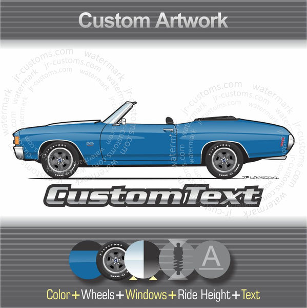 Custom 1968 1969 1970 1971 1972 68 69 70 71 72 Chevrolet Chevy Chevelle Malibu Coupe Convertible 4 door Sport Sedan Concours Estate Nomad Greenbrier SS 307 350 396 454 art for T-Shirt Hoodie Sticker Mug Long Sleeve Crewneck Sweatshirt Print Magnet