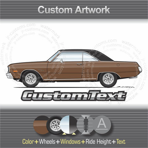 Custom 1973 1974 1975 1976 73 74 75 76 Dodge Dart Swinger Special 4 door Sedan art for T-Shirt Hoodie Sticker Mug Long Sleeve Sweatshirt Crewneck Tank Top Print Magnet