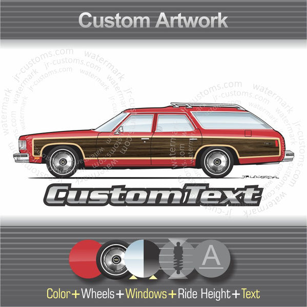 Custom 1971 1972 1973 1974 1975 1976 71 72 73 74 75 76 Chevrolet Chevy Biscayne Bel Air Kingswood Estreet Brookwood Townsman Caprice Impala 2 4 door Sedan Coupe Convertible Hardtop Station Wagon art for T-Shirt Hoodie Sticker Mug Long Sleeve Sweatshirt