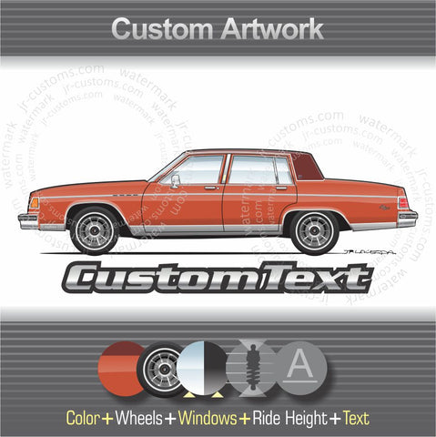 Custom 1977 1978 1979 1980 1981 1982 1983 1984 77 78 79 80 81 82 83 84 Buick Electra Le Sabre Sport 225 Limited park Avenue Coupe 4 door sedan Estate wagon art for T-Shirt Hoodie Sticker Mug Long Sleeve Sweatshirt Print Magnet