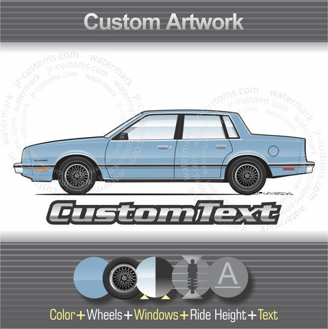 Custom 1982 1983 1984 1985 1986 1987 1988 1989 1990 Chevrolet Celebrity Sedan Coupe Wagon CS CL Eurosport VR V6 art for T-Shirt Hoodie Sticker Mug Long Sleeve Crewneck Sweatshirt Print magnet
