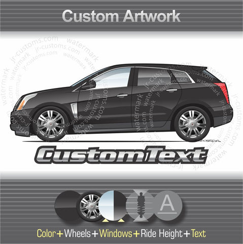 Custom 2011 2012 2013 2014 2015 2016 11 12 13 14 15 16 Cadillac SRX art for T-Shirt Hoodie Sticker Mug Long Sleeve Crewneck Sweatshirt Print