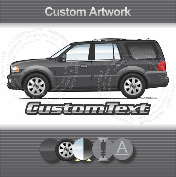 Custom 1998-02 2003 2004 2005 2006 2007-17 2015 15 2018-24 Lincoln Navigator L 4x4 Art for T-Shirt Hoodie Sticker Mug Long Sleeve Crewneck Sweatshirt Print Pillow Magnet Phone Case tank top hat magnet